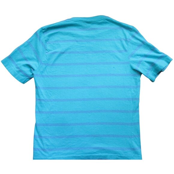 Vintage Women's T-shirt Single Stitch Medium 10/12 1990s Lands End Grunge Stripe - Picture 6 of 8